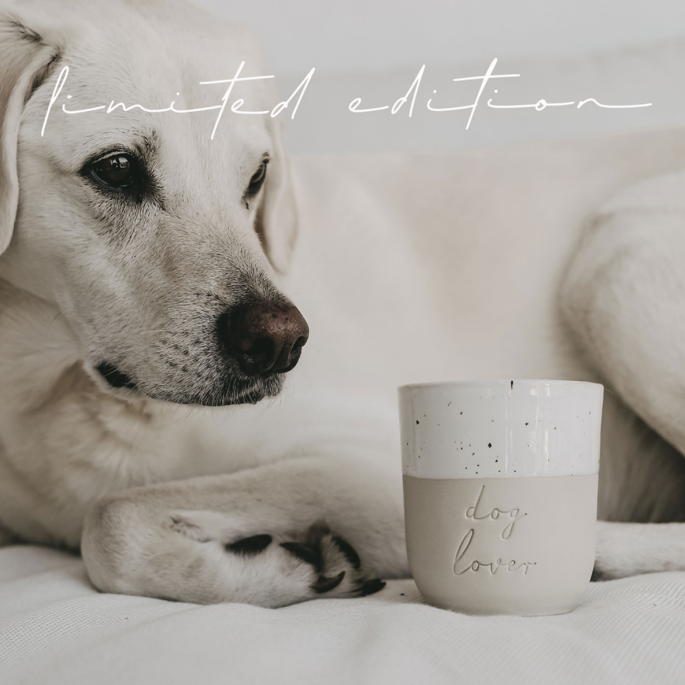 Limitierter Becher Dog Lover Eulenschnitt für Kaffee oder Tee